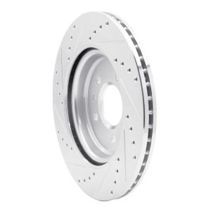 Buick Regal Sportback Brake Rotor (1) - Rear Right - R1 Concepts - Drilled & Slotted - Silver - `16-`20